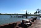 Docks and waterfront area at complex
