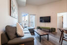 Cozy lounge with smart TV