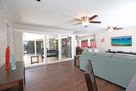 Living room with lanai view