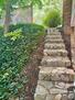 Flagstone stairs to parking