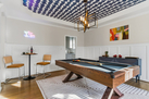 Pool table with bar entertainment area