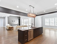 kitchen with generous central island