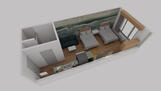 Smartly designed double queen suite & sofabed