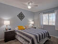 Master bedroom has a king bed