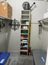 First storage room off garage.