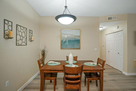 Dining area seats up to 6
