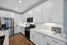 Microwave, gas range, and refrigerator with c