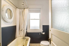 Quest bath with full shower and claw foot tub