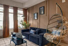 Living room with a sofa bed for extra guests 