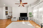 Living room with Roku smart TV