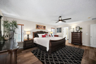 Main bedroom king bed two night stands bathro