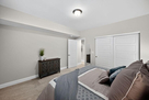 Furnished bedroom in basement