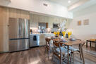 Bright kitchen with hardwood floors