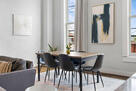 Enjoy dinner with a view at a table that seat