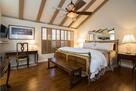 Master with Cal King, ceiling fan, flat scree