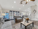 Open-Concept Living Room with Comfortable Sea