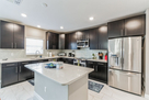 Lots of counter space in the large kitchen.