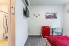 Red,  Retro Mini-fridge & Work Space