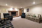 Family Room with wood fireplace