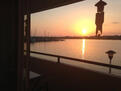 View standing on balcony