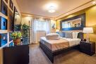 Extended stay apartment bedroom
