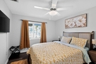 Comfortable guest bedroom with queen bed and 