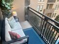 Balcony w view of courtyard and pool