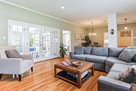 Living room has ample seating