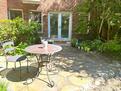 Private and charming flagstone patio entrance