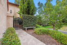 Private courtyard entry with Ring doorbell