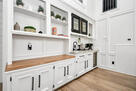 Built-in and coffee bar in the living room