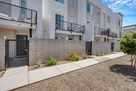 Wide view of apartment building