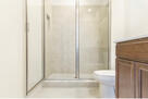 Master bathroom with walkin shower
