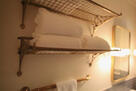 European train car shelves for towels