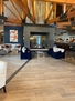 Fireplace in the community lodge