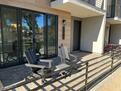 Patio with river view