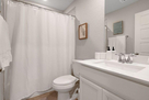 Third shared bathroom next to the family room