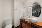 Double vanity with vessel sinks