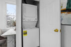 In-unit laundry center for extended stays