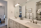 Ensuite bathroom with double vanities