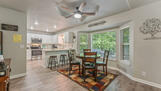 Dining area and kitchen