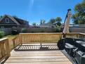 back deck- deck furniture including an umbrel