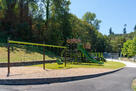 a outdoor play playground near by