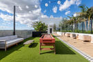 Rooftop seating with views