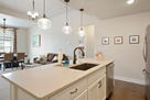 Huge Island with modern undermount sink and p