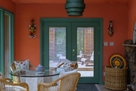 Doors leading to the cozy south deck