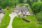 Aerial view of grand estate