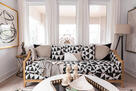 Stylish black and white designer living room