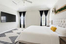 Primary bedroom with spacious walk in closet