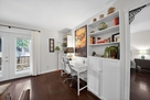 Desk and bookshelves